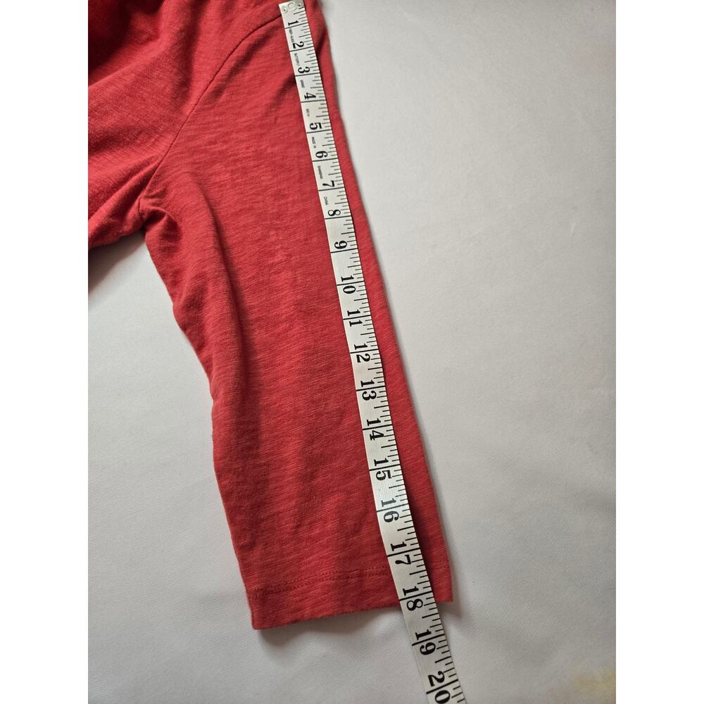 Soft Surroundings Danielle LG Terra Cotta Button Front Asymmetrical Cotton Tunic - Picture 13 of 13